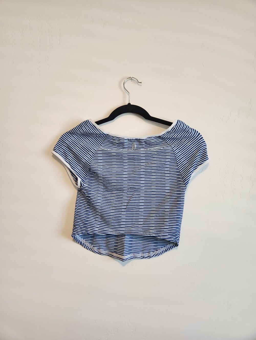 Free People Movement Whats The Scoop Baby Tee In Sapphire Skies Combo Size M/L - Picture 4 of 8